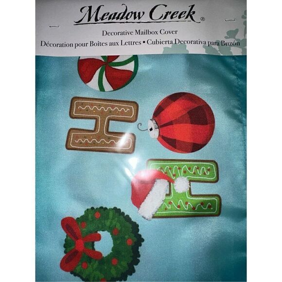 Santa Ho Ho Ho Christmas Tree Ornaments  Wreathe Decorative Mailbox Cover NWT - Picture 2 of 4